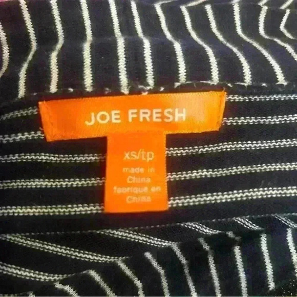 Joe Fresh Cotton Striped Long Sleeve Cardigan Womens XS Open Front Sweater - Picture 4 of 5